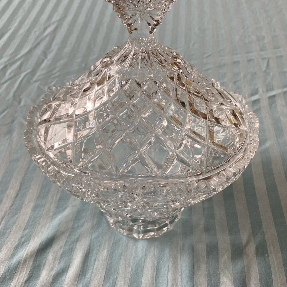 Marquis by Waterford dish with fan lid - Picture 10 of 11